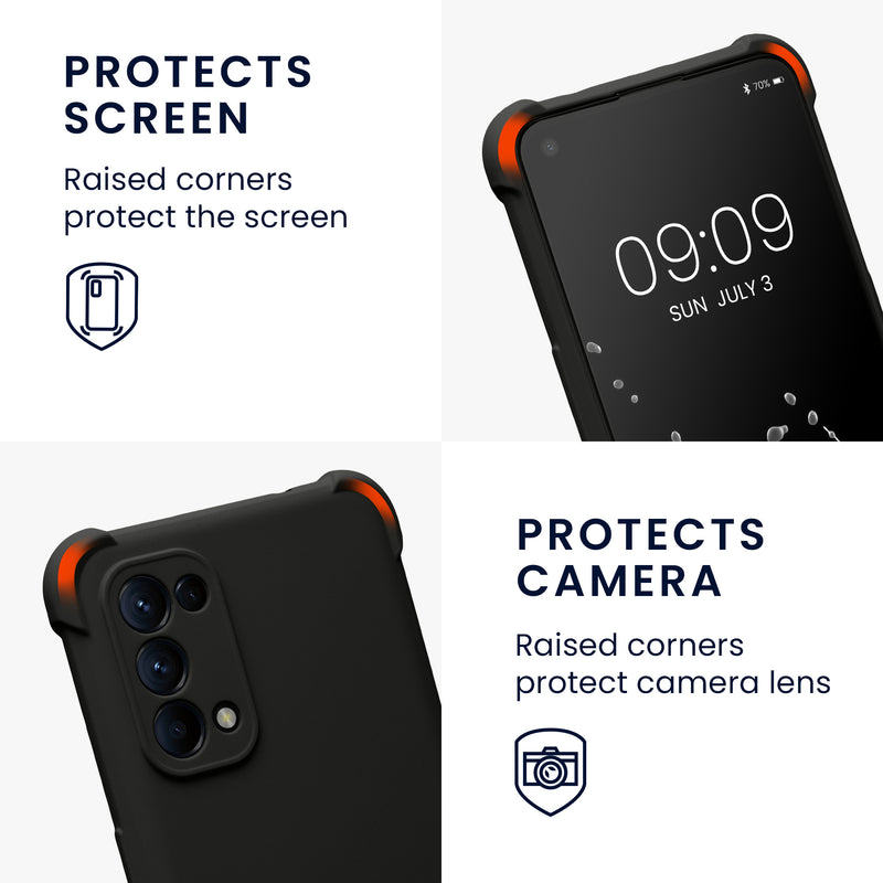 kwmobile Necklace Case Compatible with Oppo Find X3 Lite - Cover with Lanyard - Silicone Protective Case