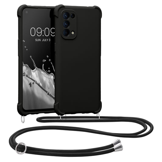 kwmobile Necklace Case Compatible with Oppo Find X3 Lite - Cover with Lanyard - Silicone Protective Case