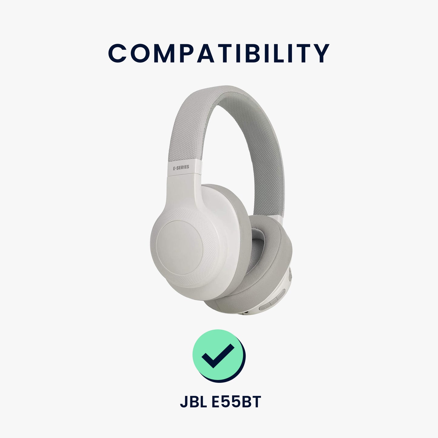 kwmobile Ohr Polster für JBL E55BT - Ersatz Ohrpolster - Kopfhörer Ersatzteile - Kopfhörer Ersatzpolster für Over Ear Headphones