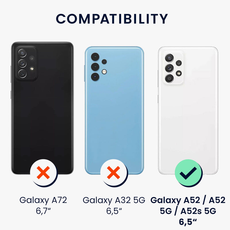 kwmobile Case Compatible with Samsung Galaxy A52 / A52 5G / A52s 5G - Phone Case - Phone Protective Cover - Smartphone Cover