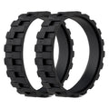 kwmobile 2x Reifen Mantel kompatibel mit iRobot Roomba 500 / 600 / 700 / 800 / 900 / i / e / s Serie - Reifen Räder für Saugroboter - Ersatzrad rutschfest Schwarz  