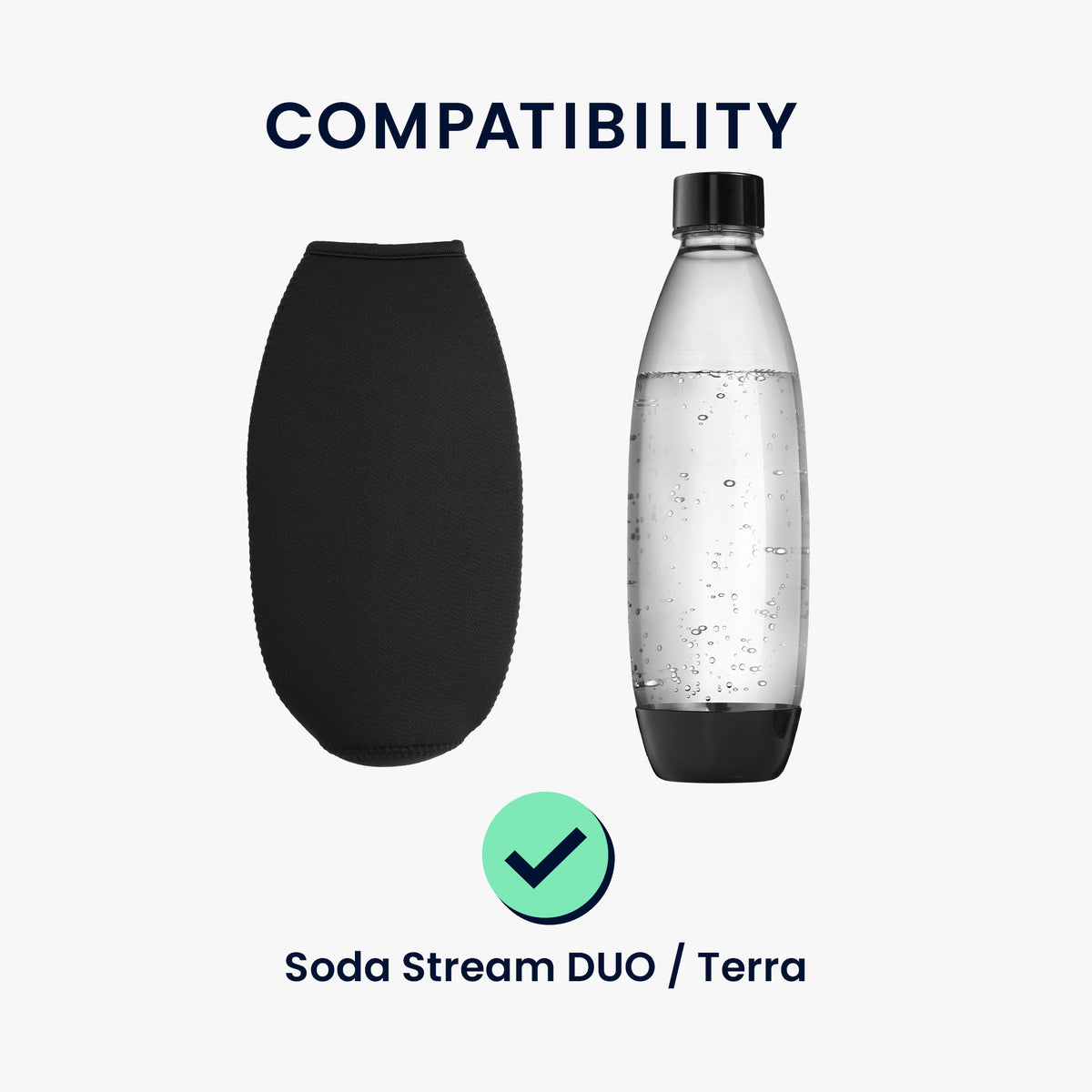 kwmobile Schutzhülle kompatibel mit SodaStream Glasflasche - Flaschen Kühler für Wasser Karaffe - Sonstiges