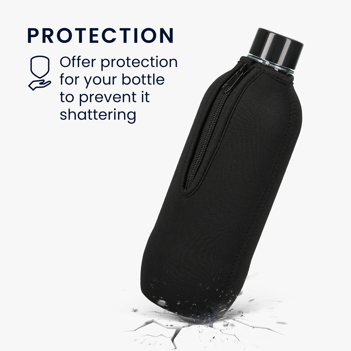 kwmobile Schutzhülle kompatibel mit SodaStream Glasflasche - Flaschen Kühler für Wasser Karaffe - Sonstiges