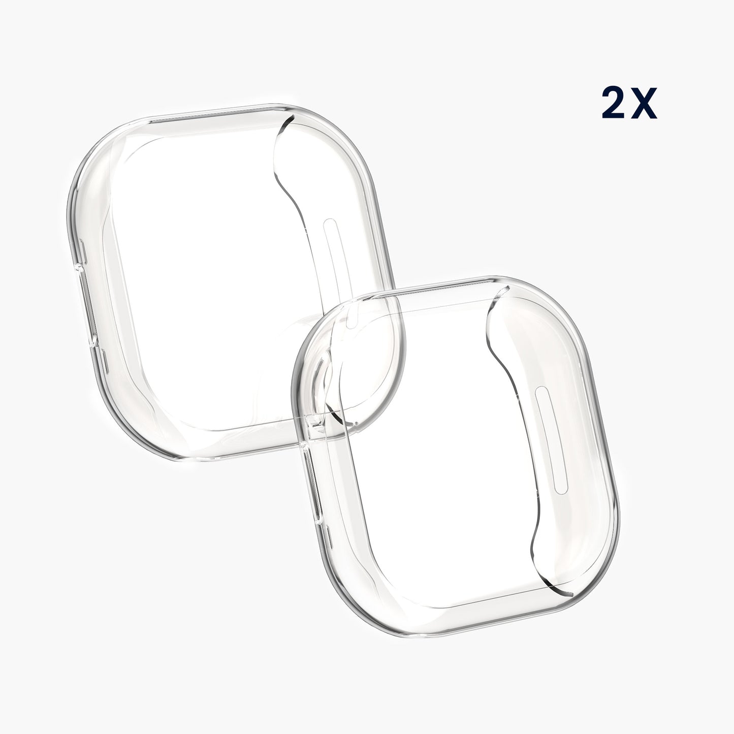 kwmobile Silicone Case for Fitbit Versa 4 / Sense 2 Protective Fullbody Display Cover Set