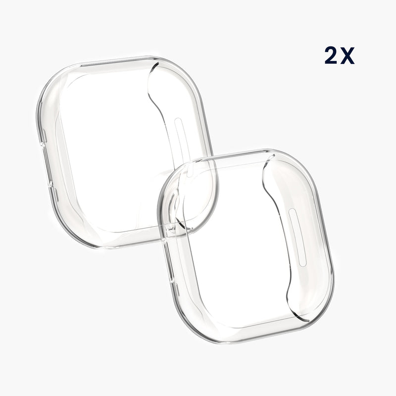 kwmobile Silicone Case for Fitbit Versa 4 / Sense 2 Protective Fullbody Display Cover Set