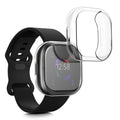 kwmobile Silicone Case for Fitbit Versa 4 / Sense 2 Protective Fullbody Display Cover Set