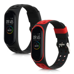 kwmobile Uhrenarmband für Xiaomi Mi Band 4 / Mi Band 3 Armband - Fitnesstracker Band Set aus Silikon - Ersatzarmband