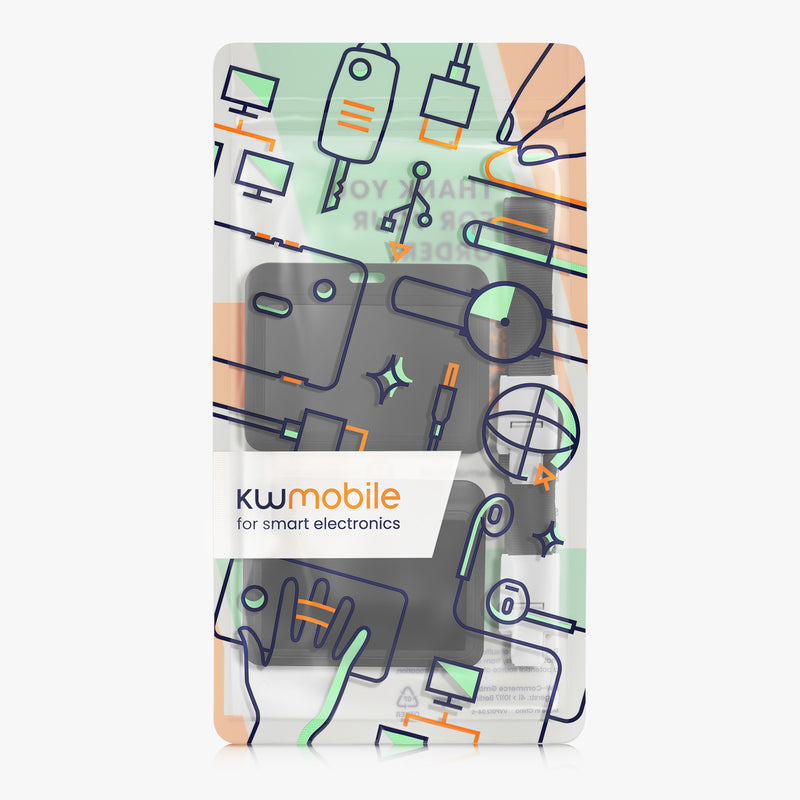 kwmobile ID Card Holder Set Hardcase Card Protector with Lanyard ID Card Sleeve