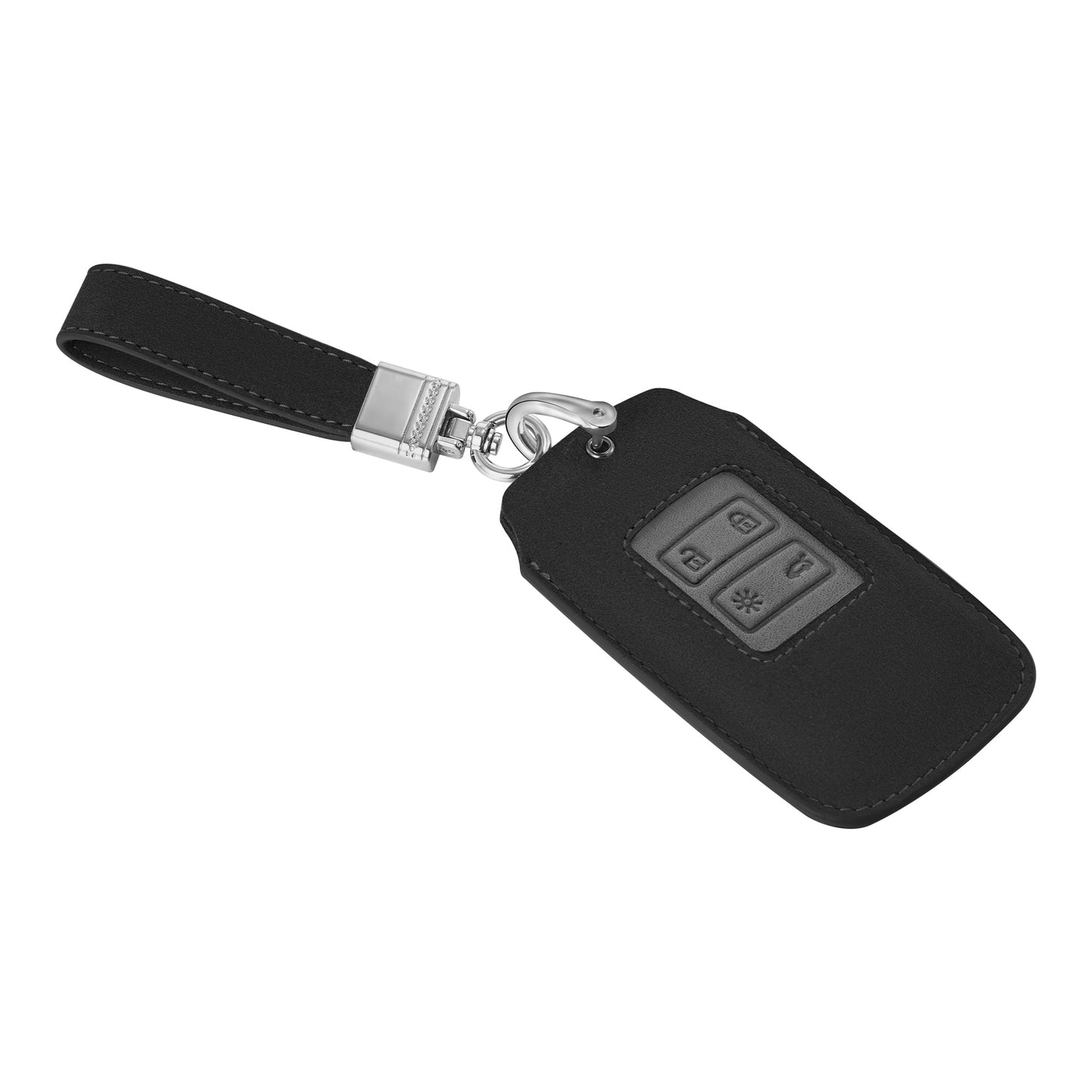 kwmobile Autoschlüssel Kunstleder Hülle kompatibel mit Renault 4-Tasten Smartkey Autoschlüssel (nur Keyless Go)