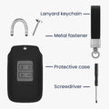 kwmobile Car Key Fob Cover made of Faux Leather compatible with Renault 4-Button Smartkey (Keyless Go only) - Key Fob Case - Cover