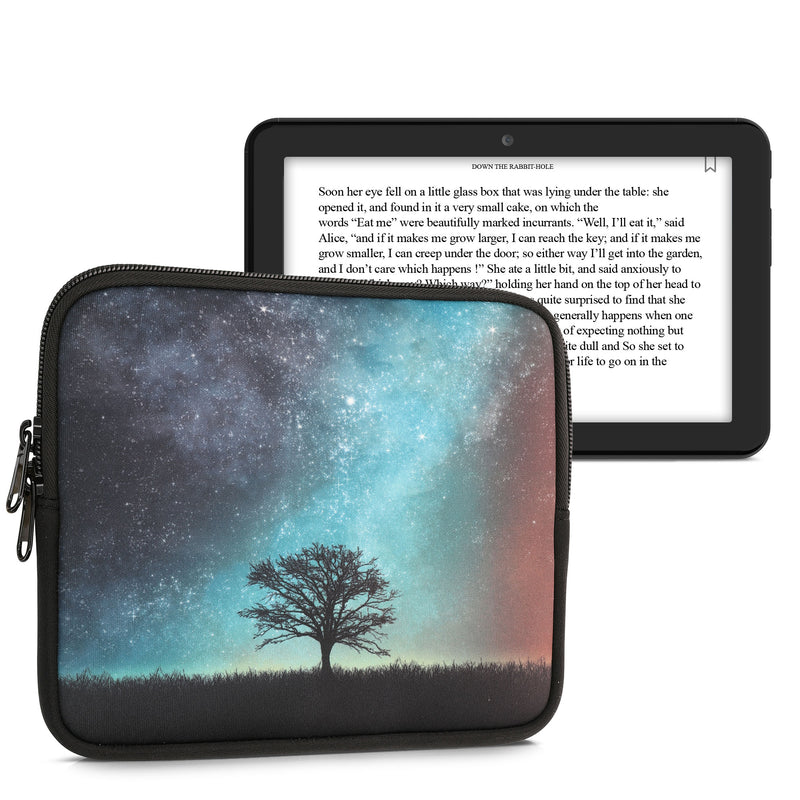 kwmobile Tasche für eReader - Hülle Schutzhülle Galaxie Baum Wiese - Hüllen