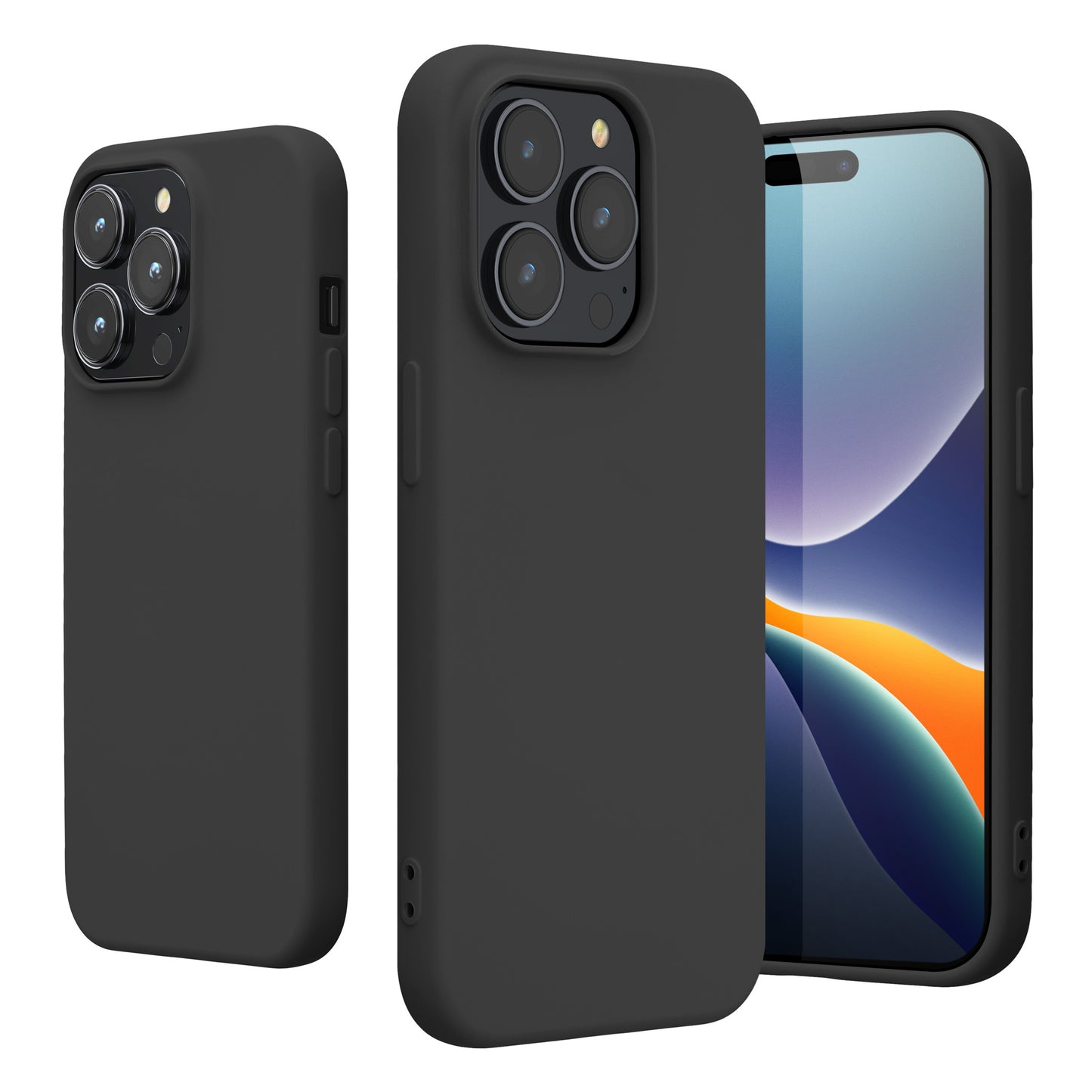 kwmobile Case for iPhone 14 Pro Case - Shockproof Protective Cover for Wireless Charging