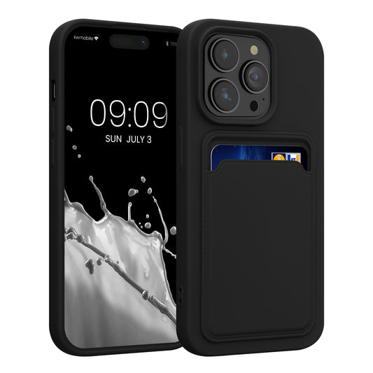 kwmobile Case Compatible with Apple iPhone 14 Pro - Phone Cover with Card Holder