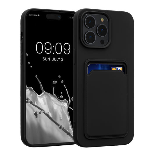 kwmobile Phone Case Compatible with Apple iPhone 14 Pro Max - Phone Cover with Card Slot