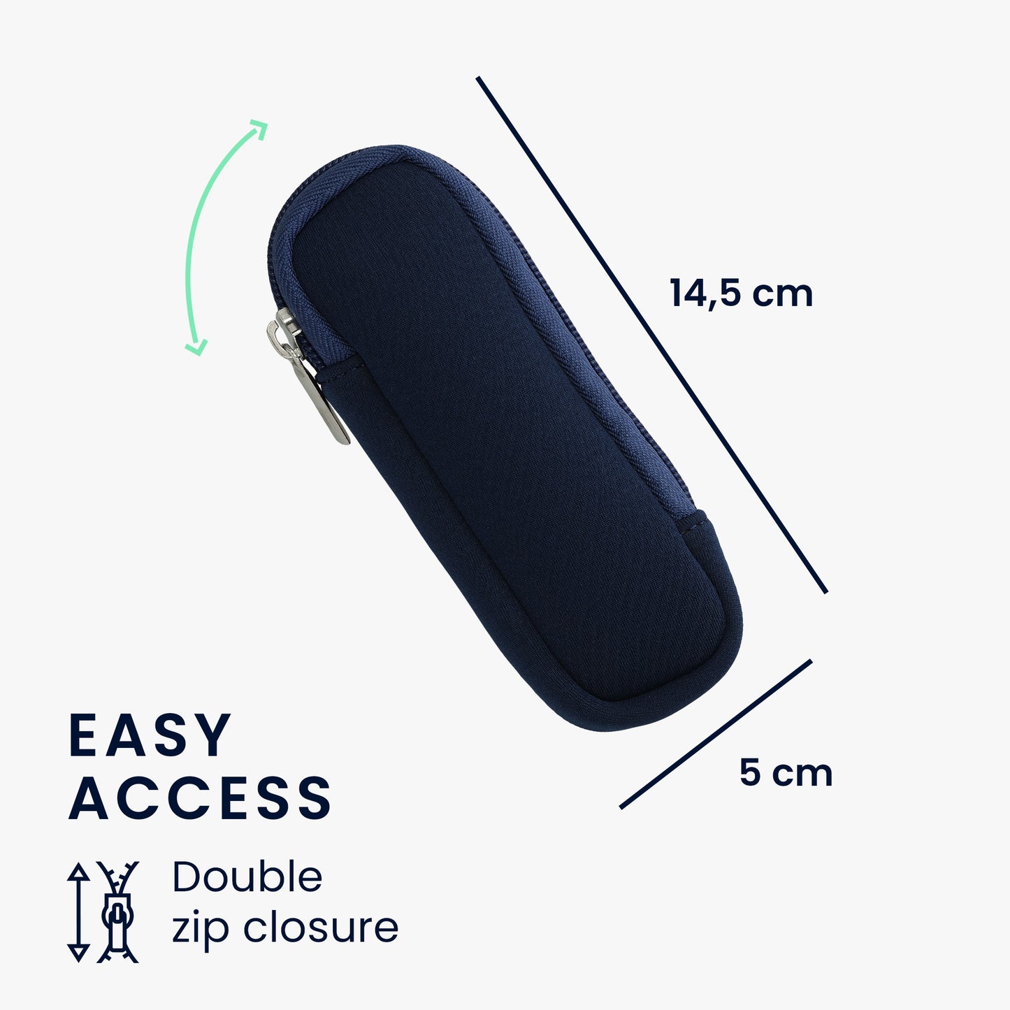 kwmobile Case for Universal Laser Pointer Case with Zipper - 14.5 x 5 cm Inner Dimensions