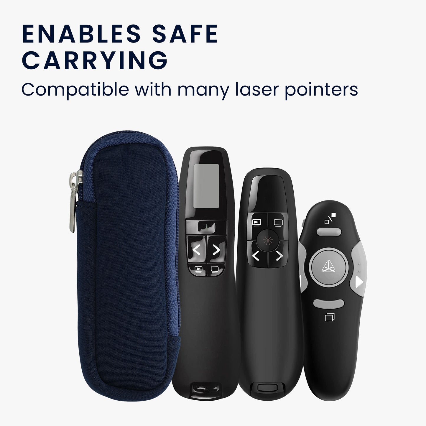 kwmobile Case for Universal Laser Pointer Case with Zipper - 14.5 x 5 cm Inner Dimensions