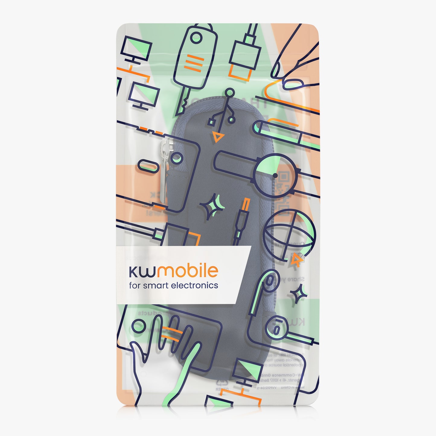 kwmobile Case for Universal Laser Pointer Case with Zipper - 14.5 x 5 cm Inner Dimensions