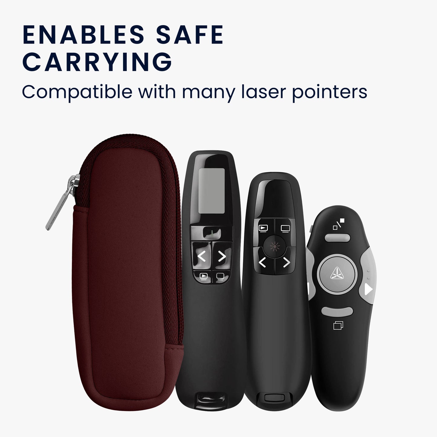kwmobile Case for Universal Laser Pointer Case with Zipper - 14.5 x 5 cm Inner Dimensions