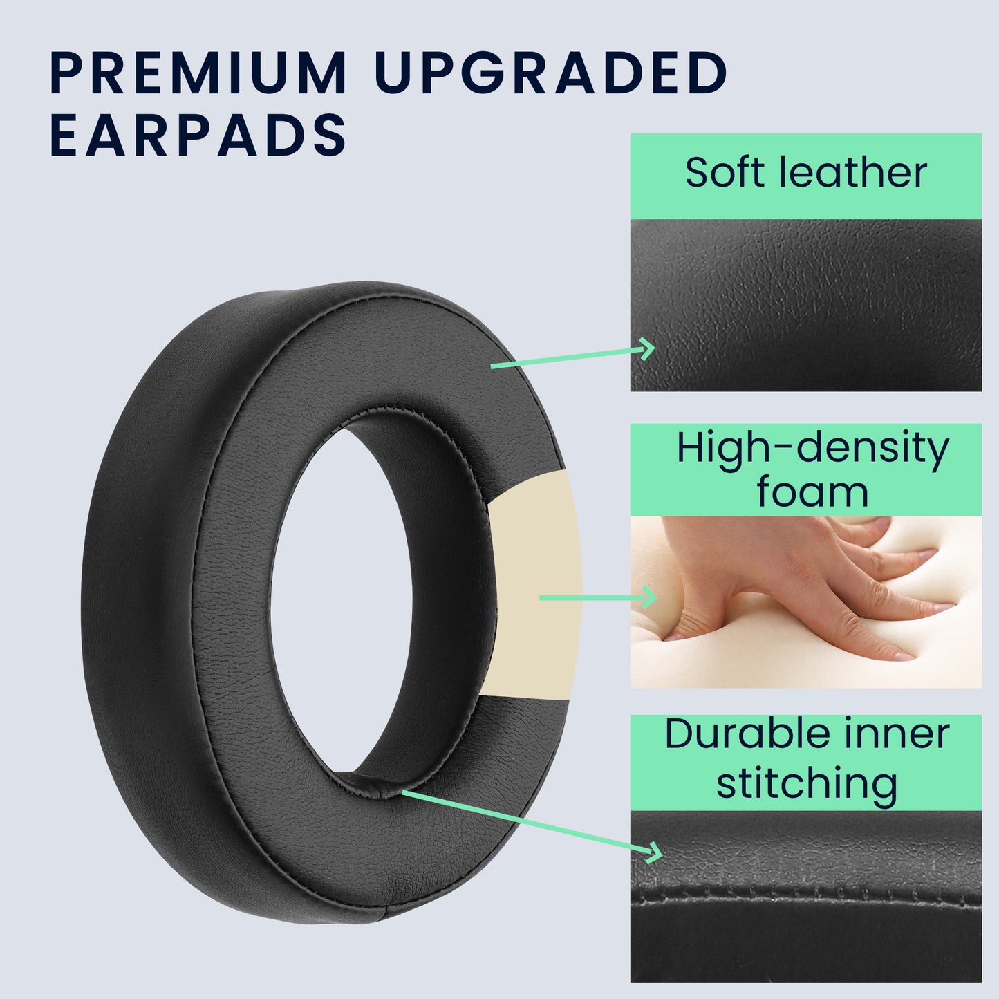 kwmobile Ear Pads for Corsair HS50 HS60 HS60 Pro HS70 HS70 Pro HS75 Earpads Replacement Ear Pads Headphone Spare Parts Headphone Replacement Pads Over Ear Headphones