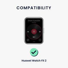 kwmobile Uhrenarmband für Huawei Watch Fit 2 Armband - Fitnesstracker Band Set aus Silikon - Ersatzarmband Smartwatch