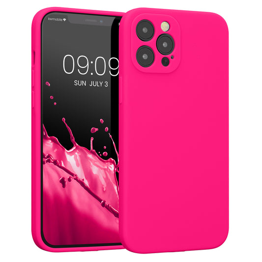 kwmobile Case compatible with Apple iPhone 12 Pro Max - Silicone Rubberized Case - Phone Case - Phone Cover