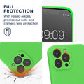 Rubberized Silicone Case with Camera Protection for Apple iPhone 13 Pro Max in Lime Green