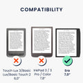 kwmobile Flip Case Compatible with Pocketbook Era / Era Color - Front Pocket Hand Strap