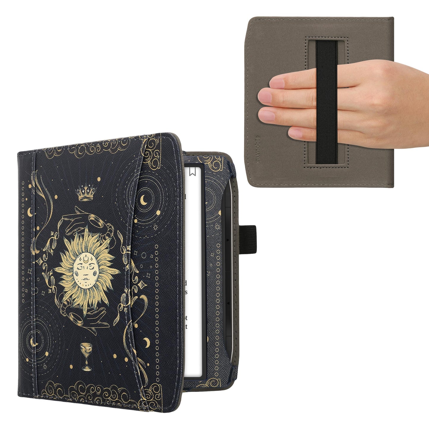 kwmobile Flip Case Compatible with Pocketbook Era / Era Color - Front Pocket Hand Strap