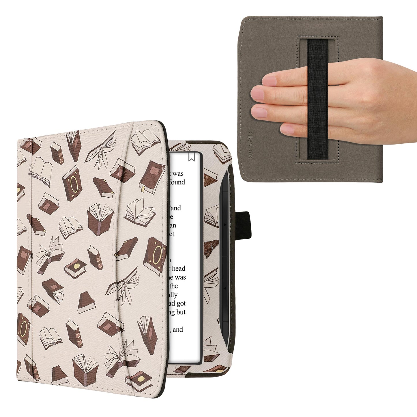 kwmobile Flip Case Compatible with Pocketbook Era / Era Color - Front Pocket Hand Strap