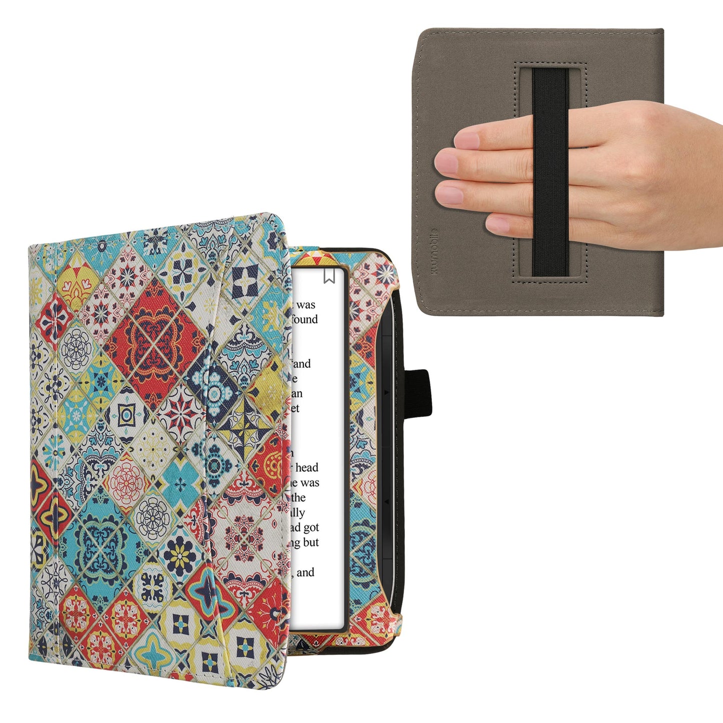 kwmobile Flip Case Compatible with Pocketbook Era / Era Color - Front Pocket Hand Strap
