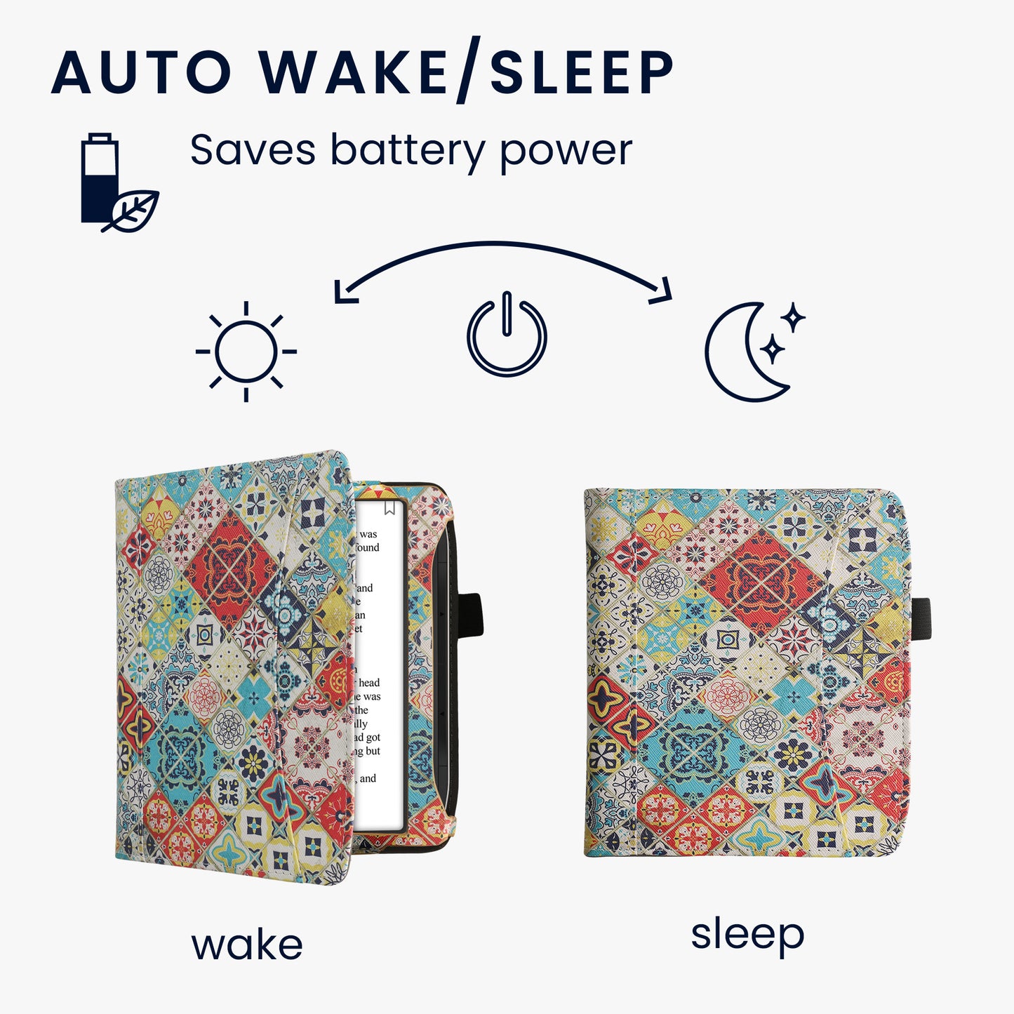 kwmobile Flip Case Compatible with Pocketbook Era / Era Color - Front Pocket Hand Strap