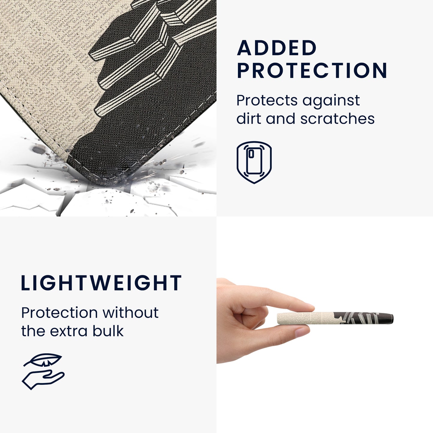 kwmobile Flip Case Compatible with Pocketbook Era / Era Color - Front Pocket Hand Strap