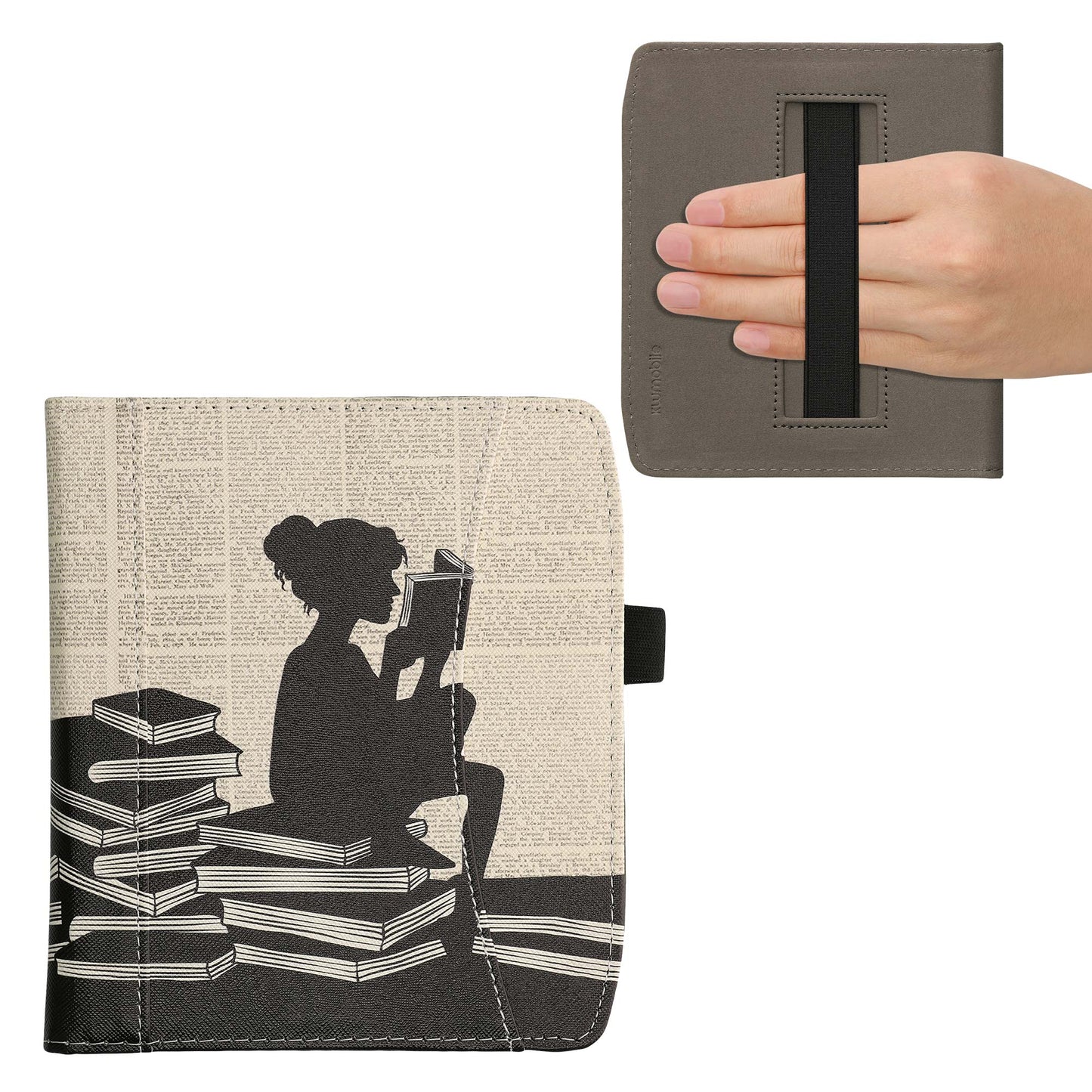 kwmobile Flip Case Compatible with Pocketbook Era / Era Color - Front Pocket Hand Strap