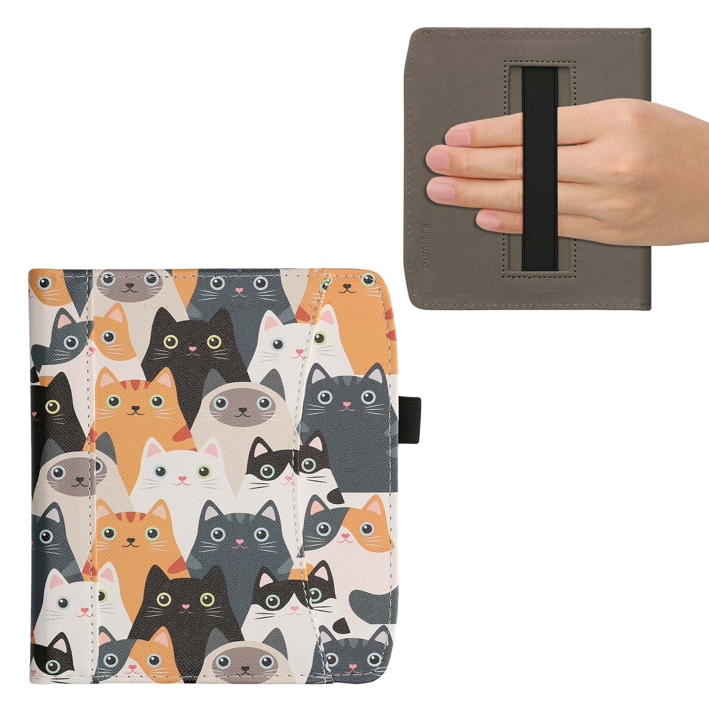 kwmobile Flip Case Compatible with Pocketbook Era / Era Color - Front Pocket Hand Strap