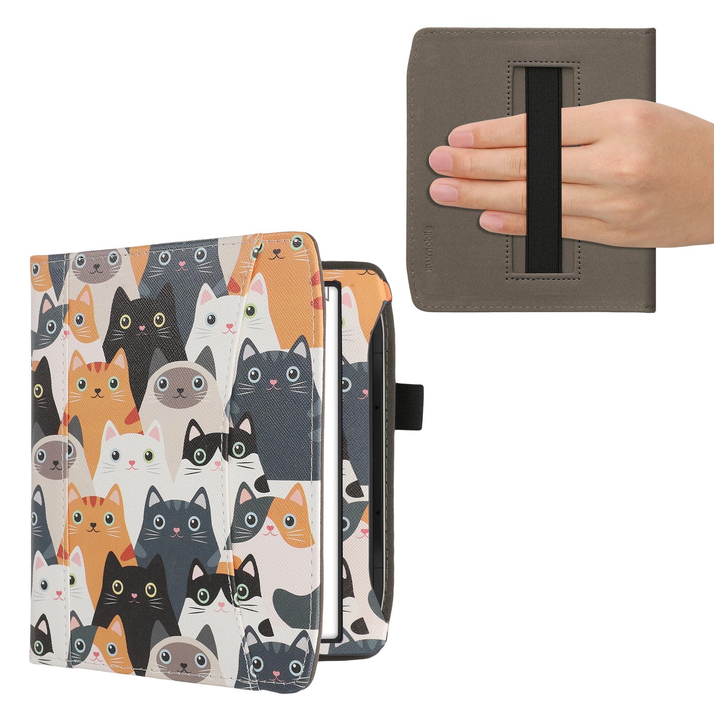 kwmobile Flip Case Compatible with Pocketbook Era / Era Color - Front Pocket Hand Strap