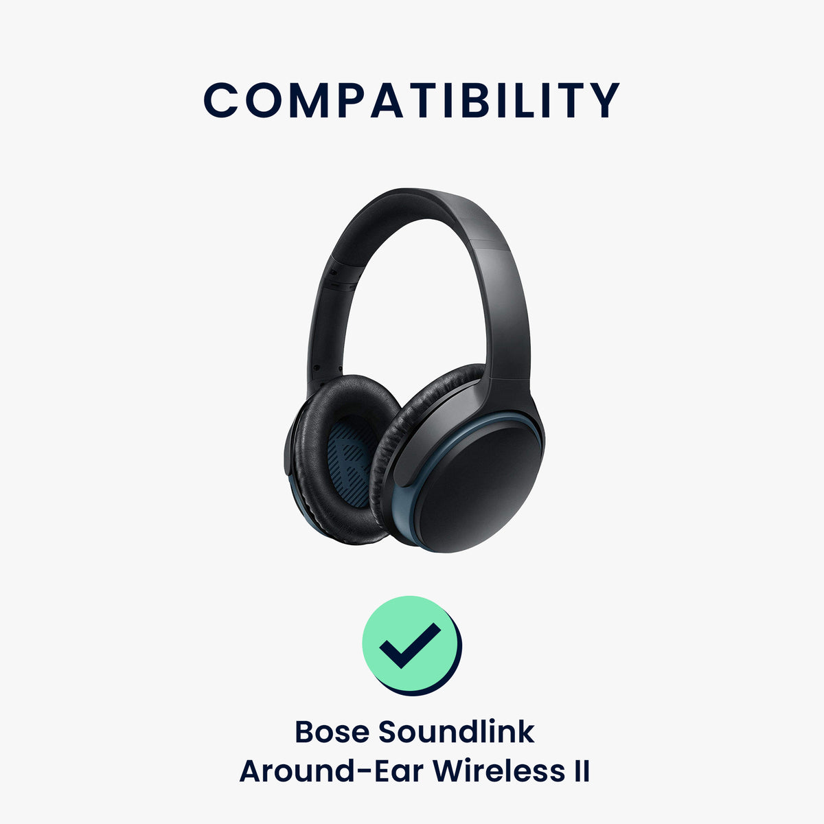 kwmobile Ohr Polster kompatibel mit Bose Soundlink Around-Ear Wireless II - Kopfhörer Ohrpolster - Polster für Over Ear