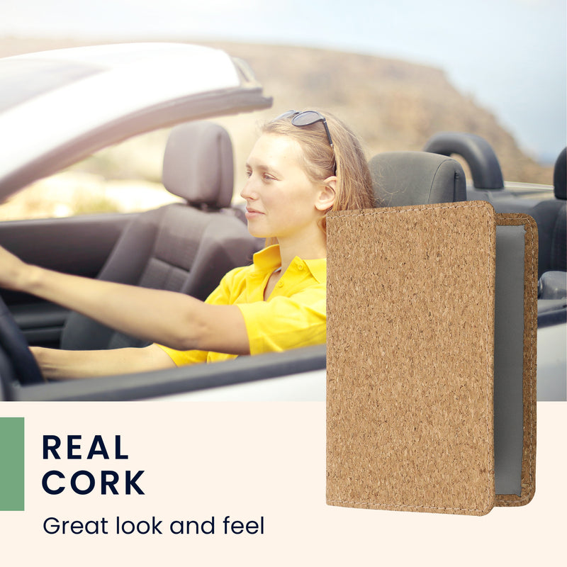 Vehicle Registration Holder with Card Slots in Cork