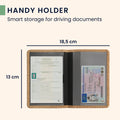 Vehicle Registration Holder with Card Slots in Cork