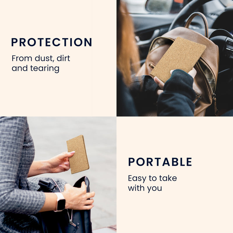 Vehicle Registration Holder with Card Slots in Cork