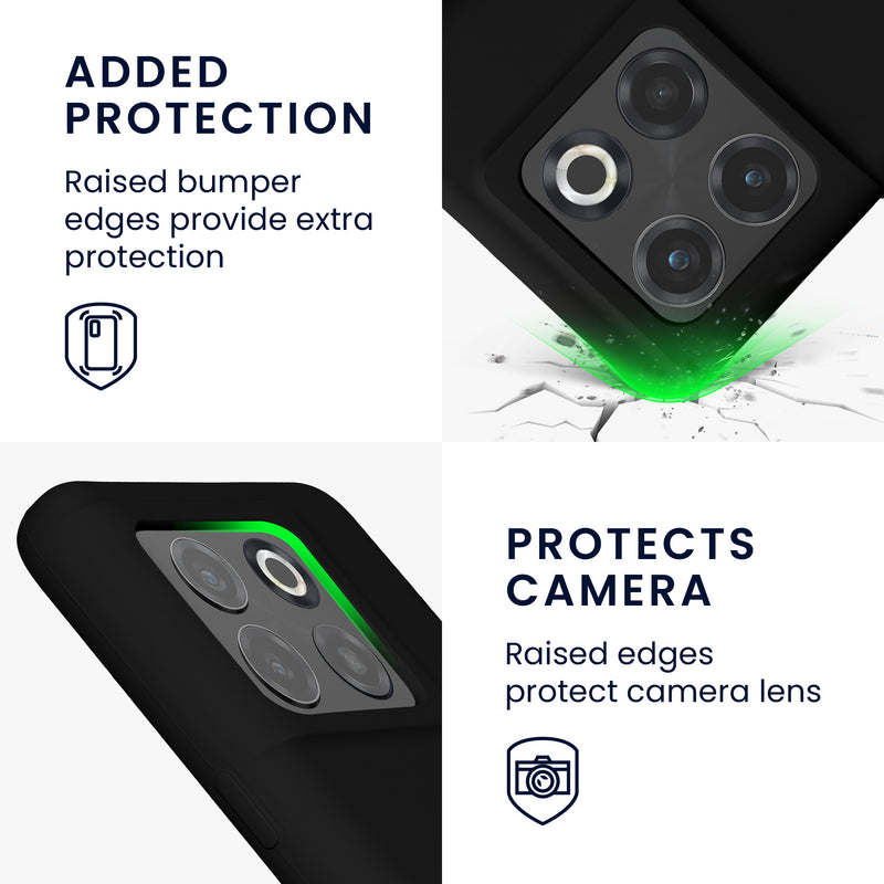 Rubberized Silicone Case for OnePlus 10T 5G in Black