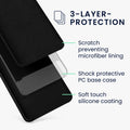 Rubberized Silicone Case for OnePlus 10T 5G in Black