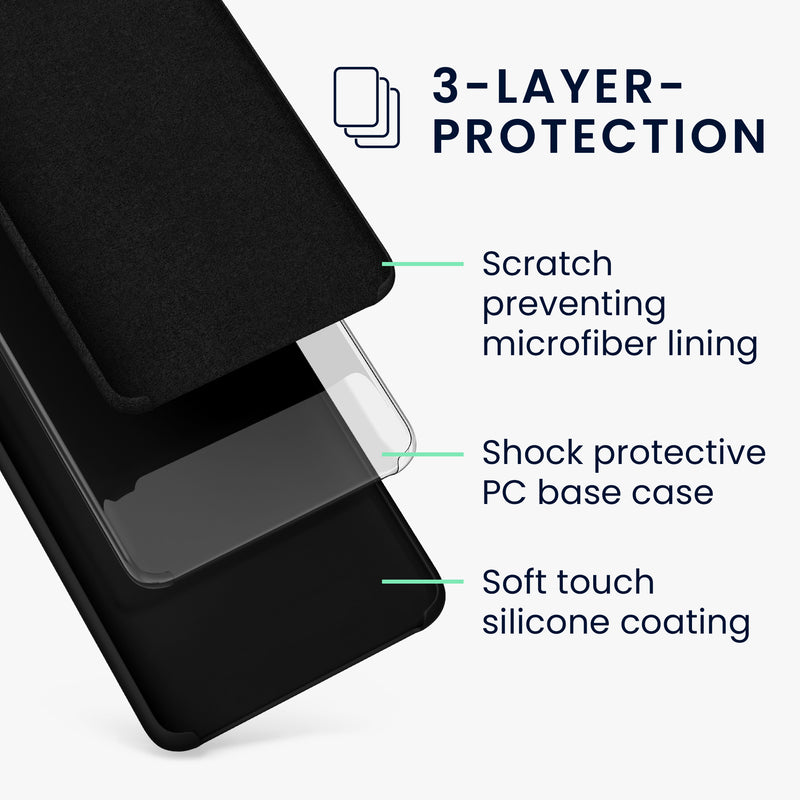Rubberized Silicone Case for OnePlus 10T 5G in Black