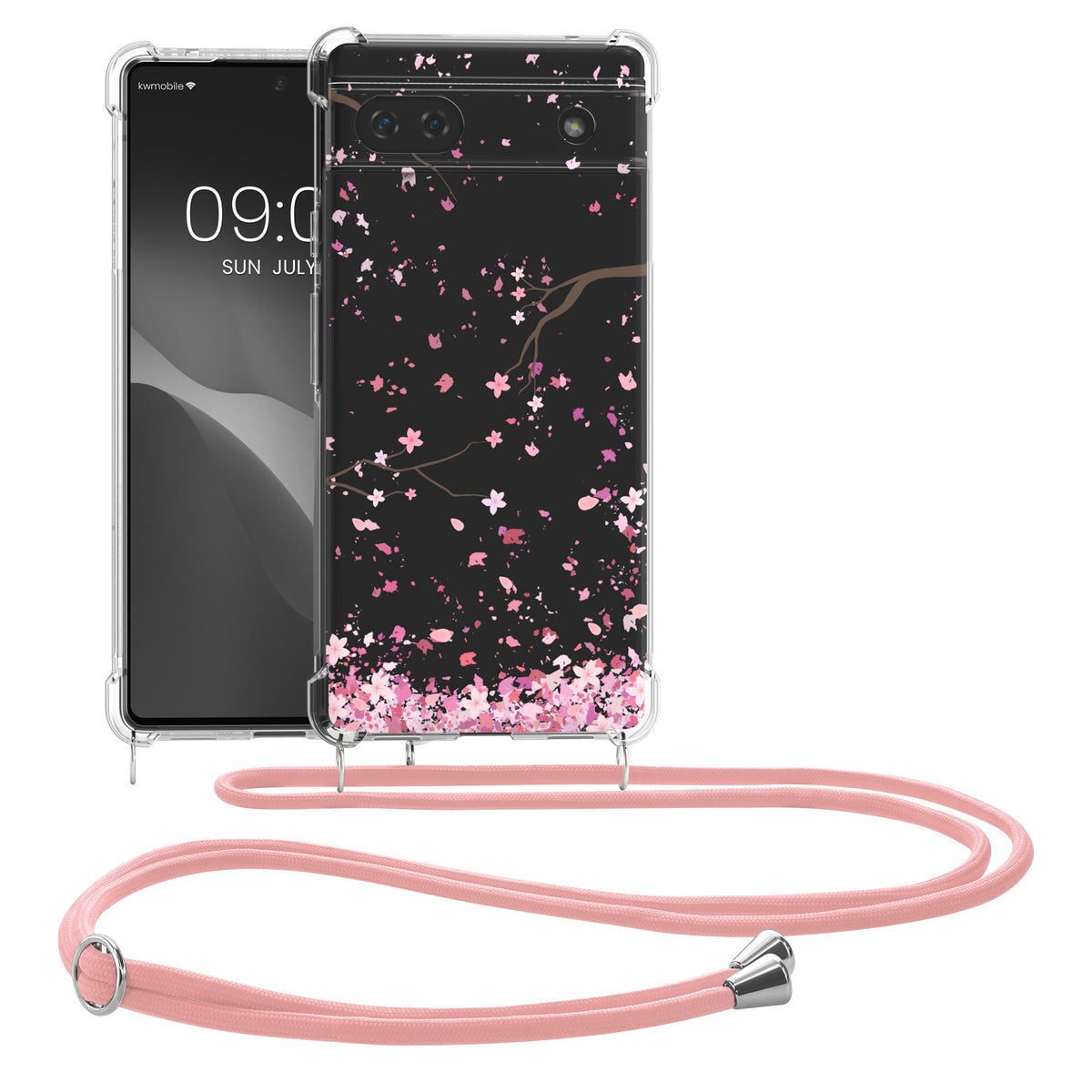 Google Pixel 6a Silicone Necklace Phone Case Patterned