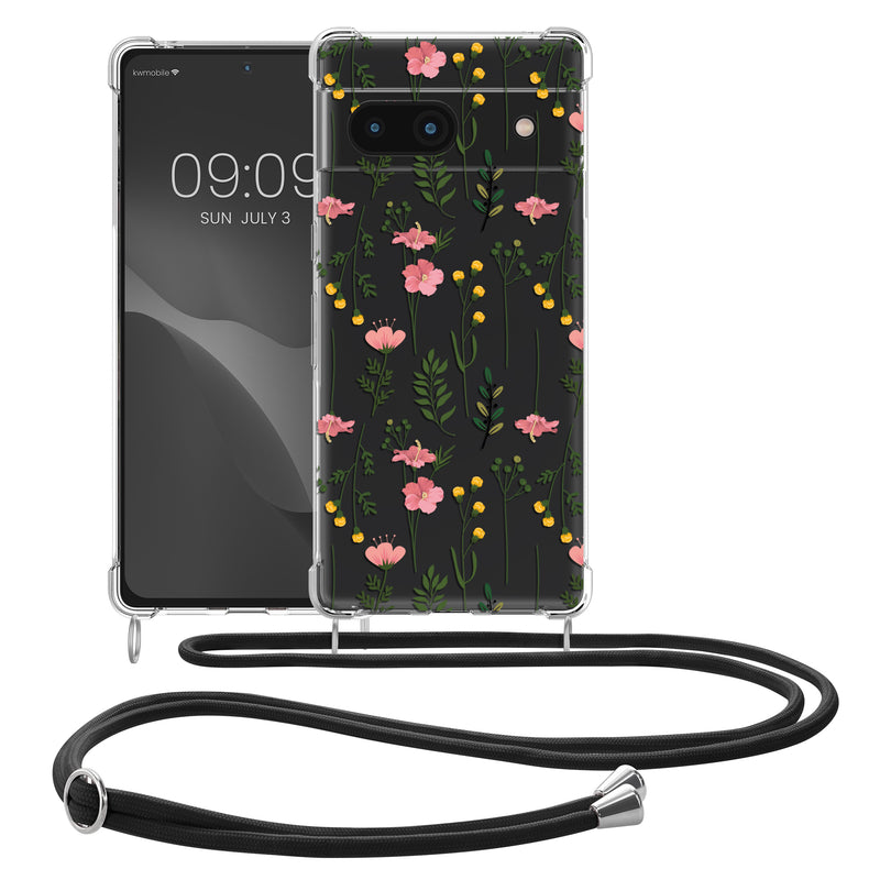 Google Pixel 6a Silicone Necklace Phone Case Patterned