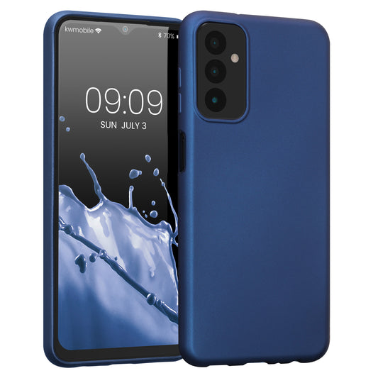 kwmobile Phone Case for Samsung Galaxy M13 Case - Silicone Case Metallic Shimmer - Protective Cover