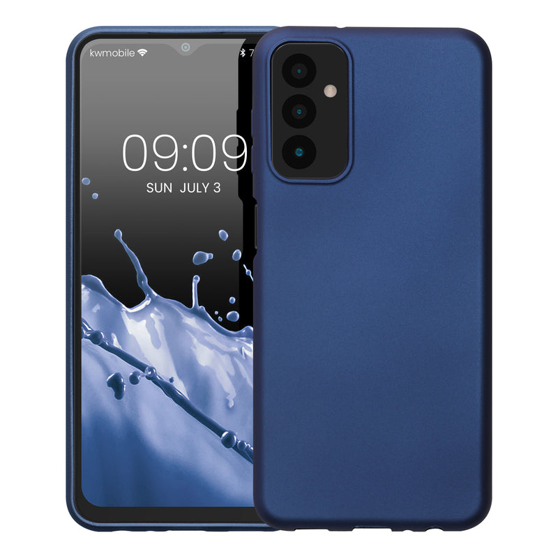kwmobile Phone Case for Samsung Galaxy M13 Case - Silicone Case Metallic Shimmer - Protective Cover