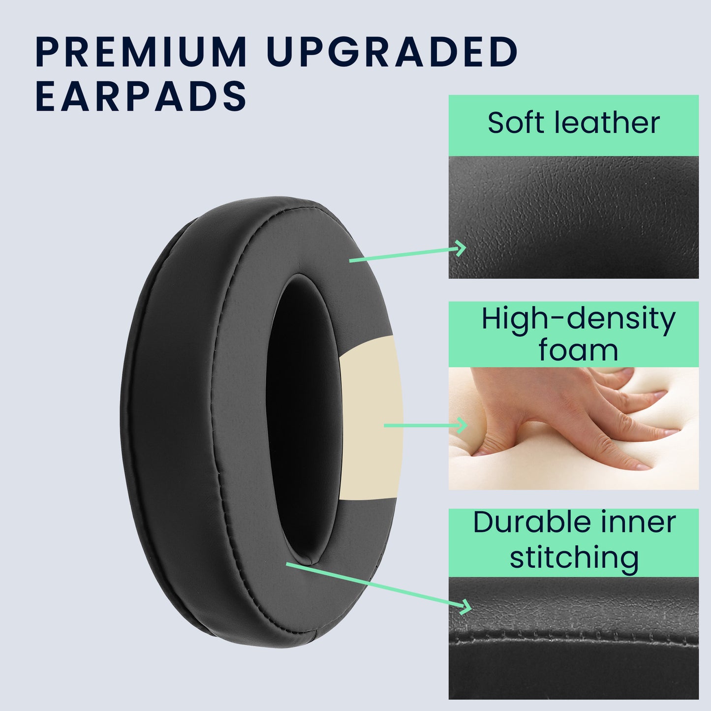 kwmobile Ear Pads for Sennheiser HD400S / HD450SE / HD458BT Earpads Replacement Ear Pads Headphone Spare Parts Headphone Replacement Pads for Over Ear Headphones