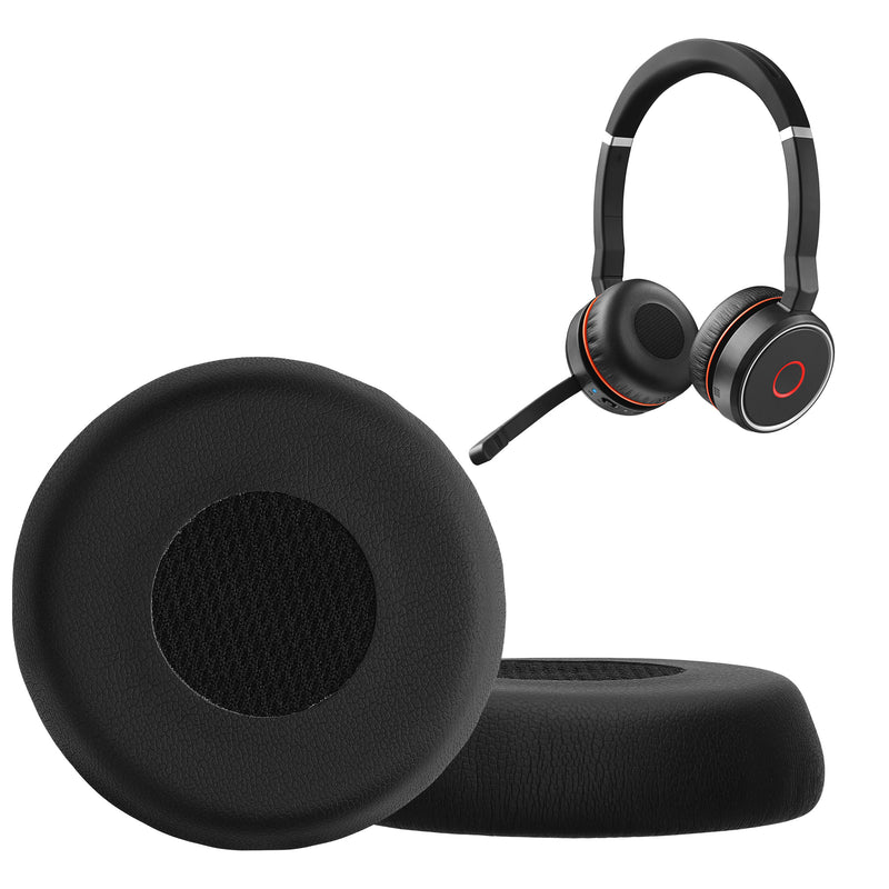 kwmobile Ear Pads for Jabra Evolve 2 75 Ear Cushions Replacement Headphone Spare Parts Over Ear Headphones