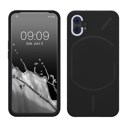 kwmobile Phone Case for Nothing Phone (1) - Silicone Cover - Wireless Charging - Protective Case