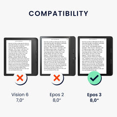 Tolino Epos 3 with Auto Sleep eReader Flip Case